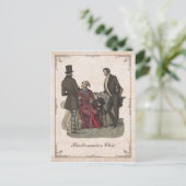 Mode Biedermeier Gentlemen - Aangepaste tekst Briefkaart (Staand voorkant)