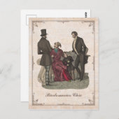 Mode Biedermeier Gentlemen - Aangepaste tekst Briefkaart (Voorkant / Achterkant)