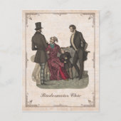  Mode Biedermeier Gentlemen - Aangepaste tekst Briefkaart (Voorkant)