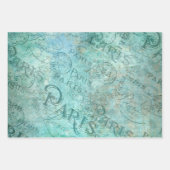 Mode bij nood Parijs Turquoise Aqua Inpakpapier Vel (Voorkant)
