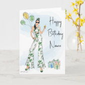 Mode Birthday Kaart (Gele Bloem)