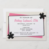 Mode Birthday Party - Zebra Print Dress Form Kaart (Achterkant)