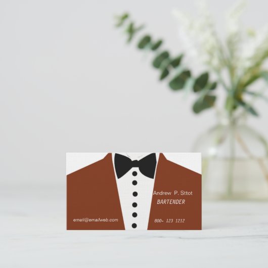 Mode Black Stropdas Event Tuxedo Suit Elegant Mode Visitekaartje (Staand voorkant)