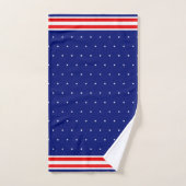 Mode Blauw Rood & Wit Bad Handdoek (Handdoek)