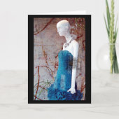 Mode Blauwe Dress Kaart (Voorkant)