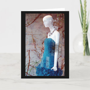 Mode Blauwe Dress Kaart