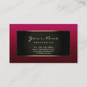 Mode blogger champagne goud bordeaux bordeaux visitekaartje (Achterkant)