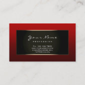 Mode Blogger Framed Black Gold Burgundy Maroon Visitekaartje (Achterkant)