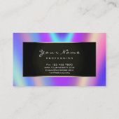 Mode Blogger omhuld zwart Lijst Violet Fluoresc Visitekaartje (Achterkant)