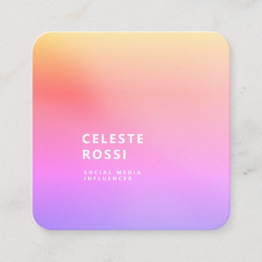 Mode blogger op aangepast instagram web beroemdhei vierkante visitekaartje (Voorkant)