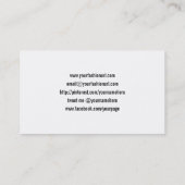 Mode Blogger Paars Contact Visitekaartje (Achterkant)