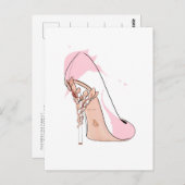 Mode blond haar briefkaart (Voorkant / Achterkant)