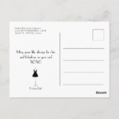 Mode blonde haar in het zwart briefkaart (Achterkant)