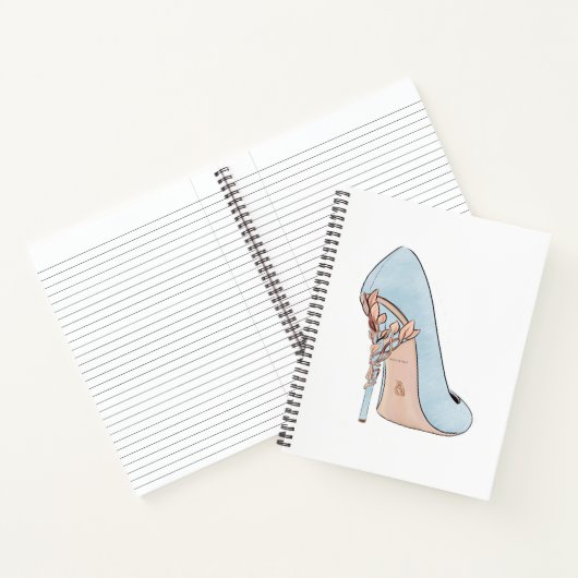 Mode Blue Shoe per waterverf Notitieboek (Binnen)