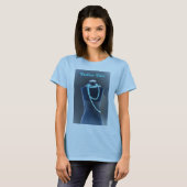 Mode Blues Blauwe Kralen op Mannequin Chic T-shirt (Voorkant volledig)