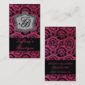 mode boetiekstyliste elegant zwart kant visitekaartje (Voorkant / Achterkant)