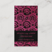 mode boetiekstyliste elegant zwart kant visitekaartje (Achterkant)