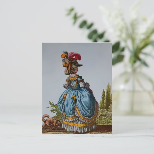 Mode Bord 18e eeuw ~ Briefkaart Uitnodigingen (Staand voorkant)