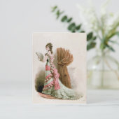 Mode Bord ~ Briefkaart Dress Franse Vintage (Staand voorkant)