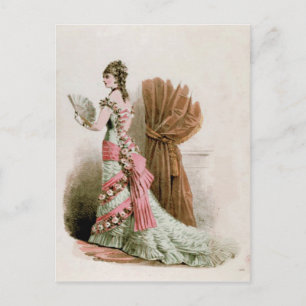 Mode Bord ~ Briefkaart Dress Franse Vintage