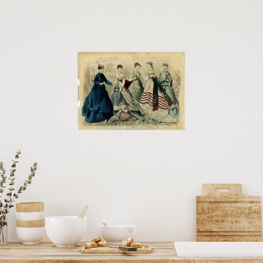 Mode Bord december 1867 Poster (Keuken)