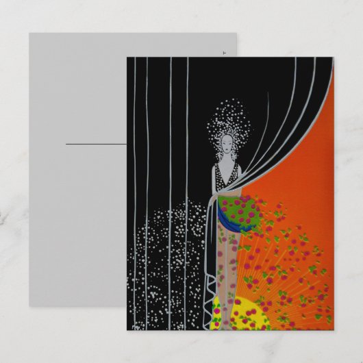 Mode Bord gordijn ~ Briefkaart / Uitnodiging (Voorkant / Achterkant)