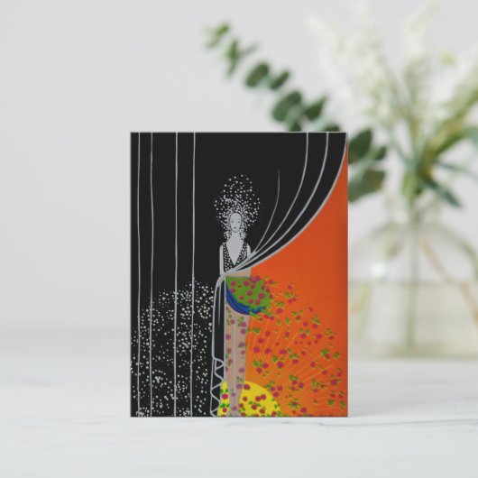 Mode Bord gordijn ~ Briefkaart / Uitnodiging (Staand voorkant)