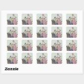 Mode bord, Le Follet Courrier Salons Vierkante Sticker (Vel)