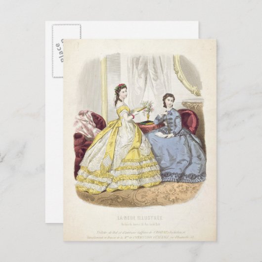 Mode bord met balkoppen briefkaart (Voorkant / Achterkant)