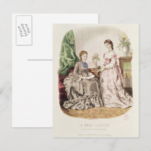 Mode bord met balkoppen briefkaart (Voorkant / Achterkant)