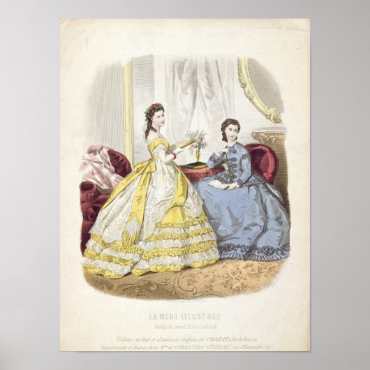 Mode bord met balkoppen poster (Voorkant)