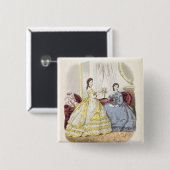 Mode bord met balkoppen vierkante button 5,1 cm (Voorkant /achterkant)