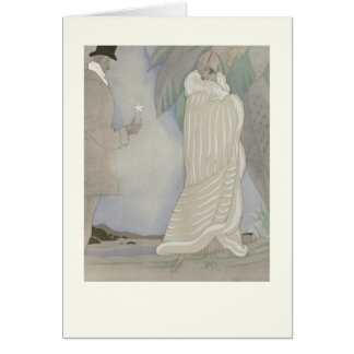 mode bord uit 1920, prachtige bontjas