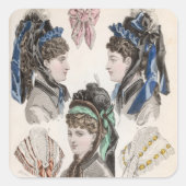 Mode bord vierkante sticker (Voorkant)