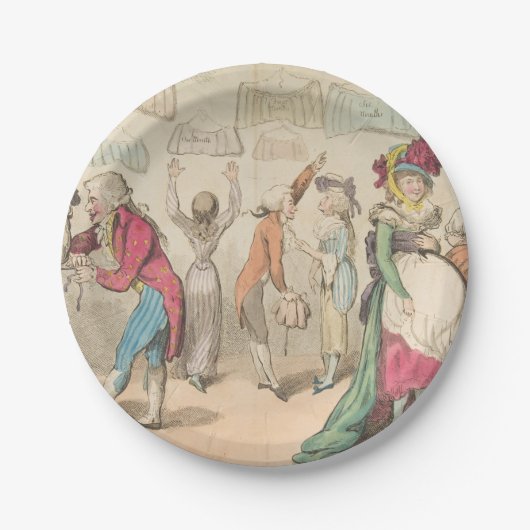 Mode-Borden in rondpapier Papieren Bordje (Voorkant)