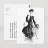  Mode Borzoi Art Briefkaart (Voorkant / Achterkant)