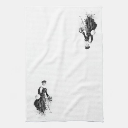  Mode Borzoi Art Theedoek (Verticaal)
