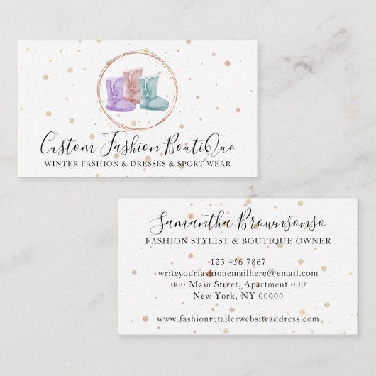 Mode Boutique Binnenlandse Zaken Visitekaartje (Voorkant / Achterkant)