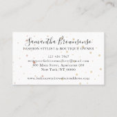 Mode Boutique Black Dress Tailor Sewing Hanger Visitekaartje (Achterkant)