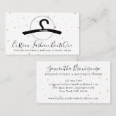 Mode Boutique Black Dress Tailor Sewing Hanger Visitekaartje (Voorkant / Achterkant)