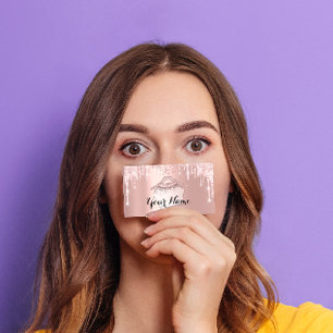 Mode Boutique Cloth Hanger Roos Pink Glitter Visitekaartje