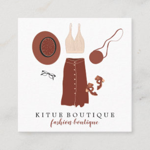 Mode Boutique Clothing Accessoires Custom Vierkante Visitekaartje