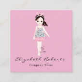 Mode Boutique coördinator roze Vierkante Visitekaartje (Voorkant)