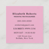 Mode Boutique coördinator roze Vierkante Visitekaartje (Achterkant)