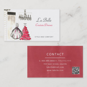 Mode Boutique Couture Dressmaker Visitekaartje