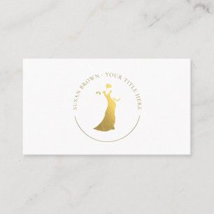 Mode Boutique Gold Dress Logo Visitekaartje