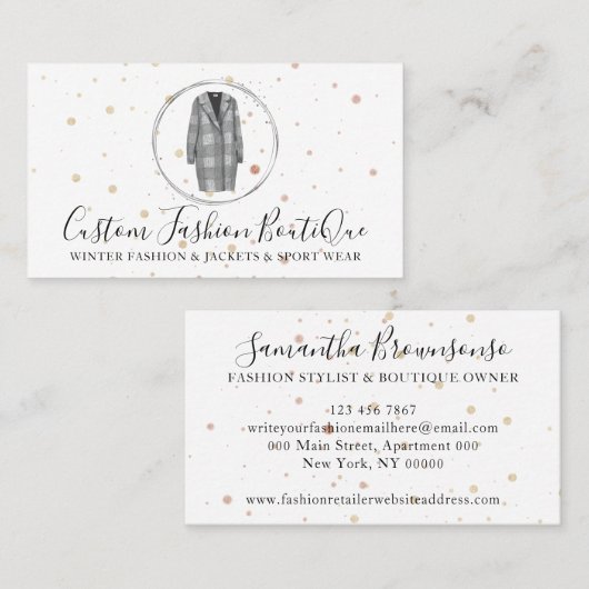Mode Boutique Gray Pset Jacket Visitekaartje (Voorkant / Achterkant)