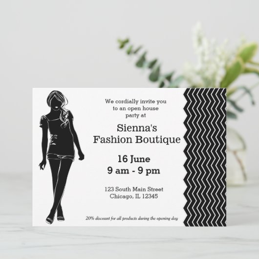 Mode Boutique Kaart (Staand voorkant)