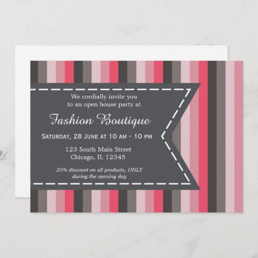 Mode boutique kaart (Voorkant / Achterkant)