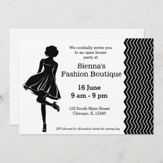 Mode Boutique Kaart (Voorkant / Achterkant)